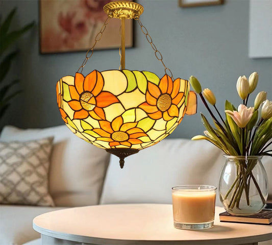 CDH 18" XLARGE Tiffany Upright Lamp 46cm shade (19068CR)