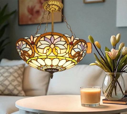 CDH 16" Tiffany Upright Lamp 40cm shade (16045CR)