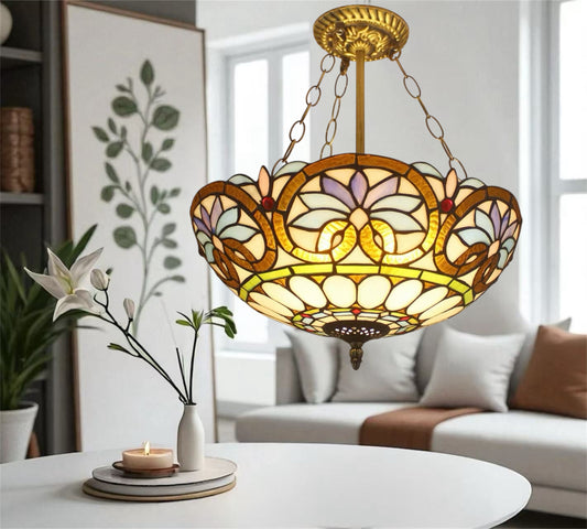 CDH 18" XLARGE Tiffany Upright Lamp 46cm shade (19019CR)