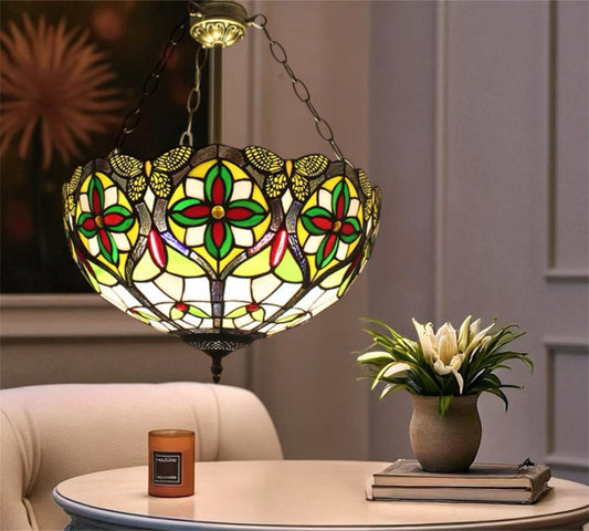 CDH 16" Tiffany Upright Lamp 40cm shade (11008XCR)