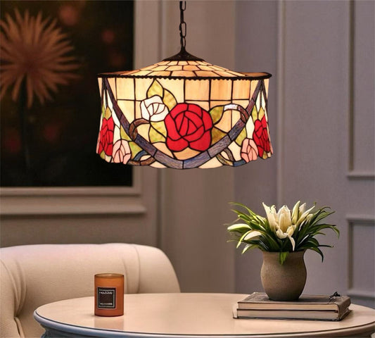 CDH 18" XLARGE Tiffany Pendant Lamp 46cm shade (19008C)