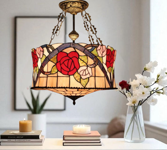CDH 18" XLARGE Tiffany Upright Lamp 46cm shade (19008CR)