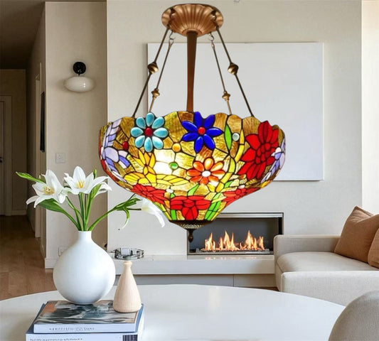 CDH 18" XLARGE Tiffany Upright Lamp 46cm shade (19013CR)