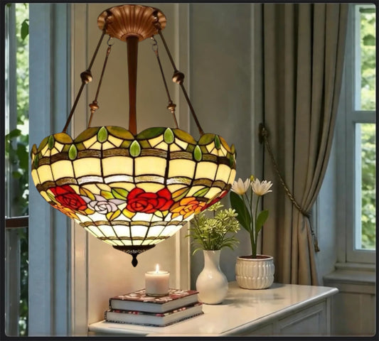 CDH 18" XLARGE Tiffany Upright Lamp 46cm shade (19012CR)