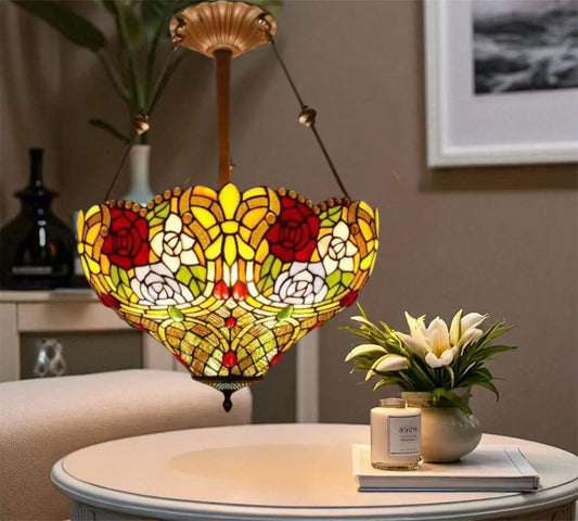 CDH 18" XLARGE Tiffany Upright Lamp 46cm shade (19006CR)