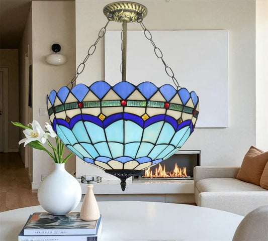 CDH 18" XLARGE Tiffany Upright Lamp 46cm shade (19023CR)