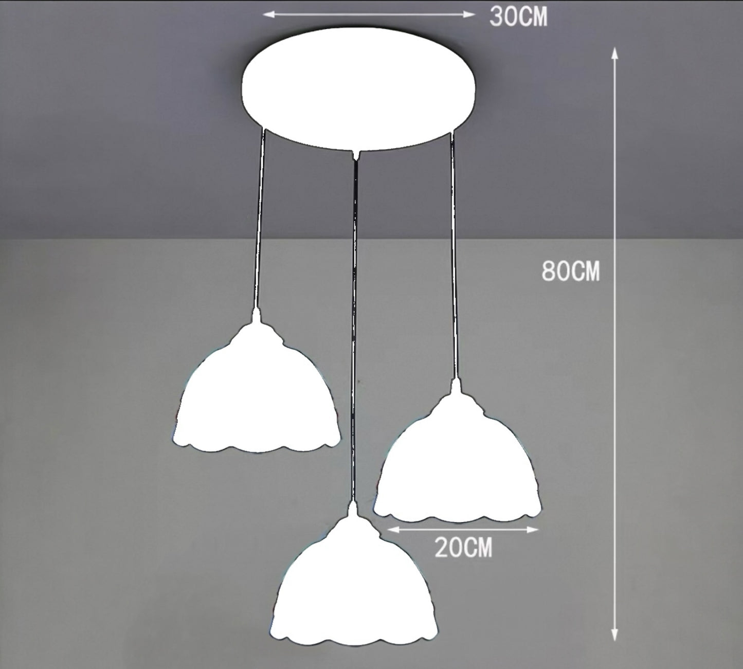 CDH 10” Tiffany Pendant Lamp 20cm shades (12069P3R)