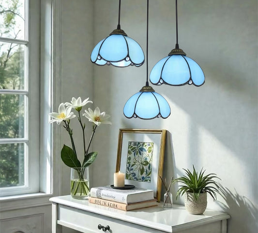 CDH 10” Tiffany Pendant Lamp 20cm shades (26007BP3R)