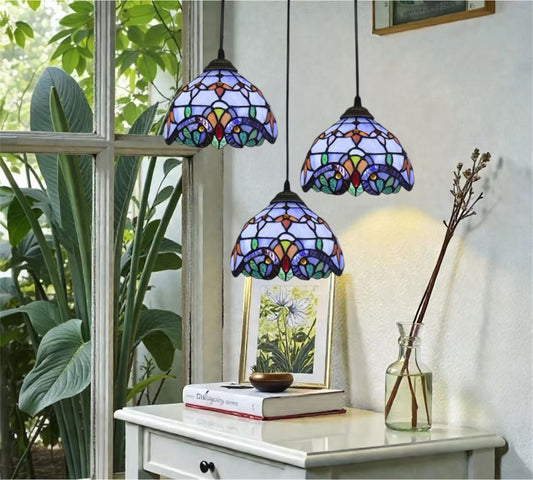 CDH 10” Tiffany Pendant Lamp 20cm shades (15008P3R)