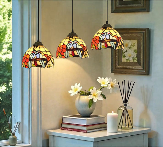 CDH 10” Tiffany Pendant Lamp 20cm shades (12064P3)