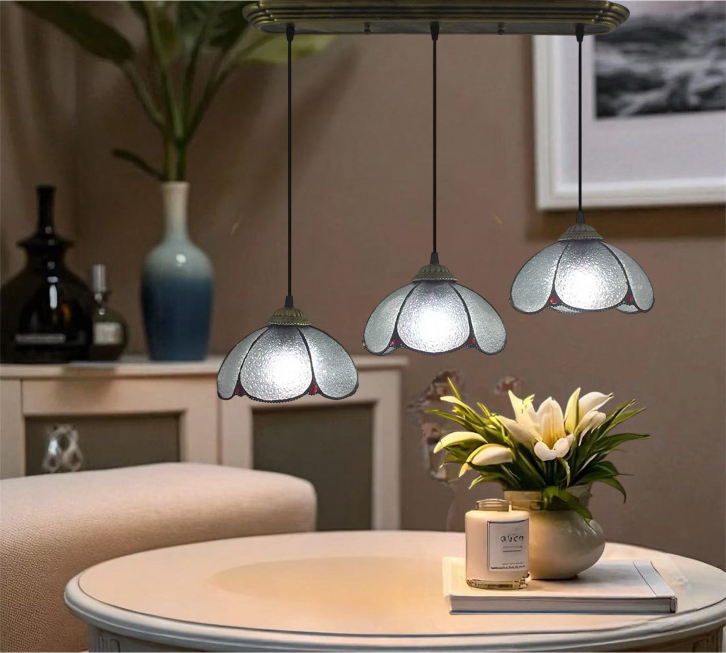 CDH 10” Tiffany Pendant Lamp 20cm shades (26007SP3)