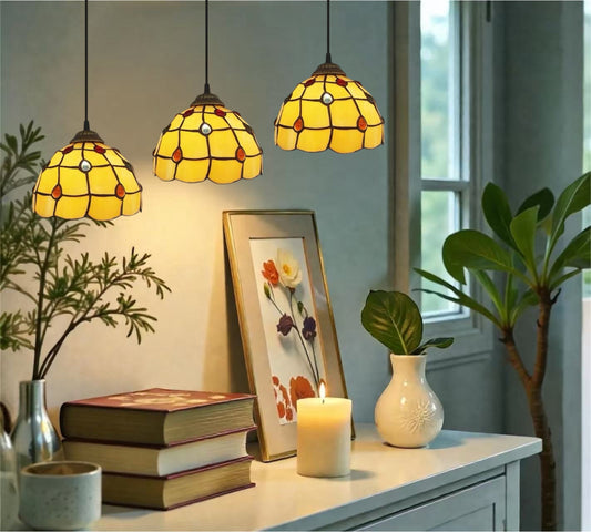 CDH 10” Tiffany Pendant Lamp 20cm shades (12103P3)