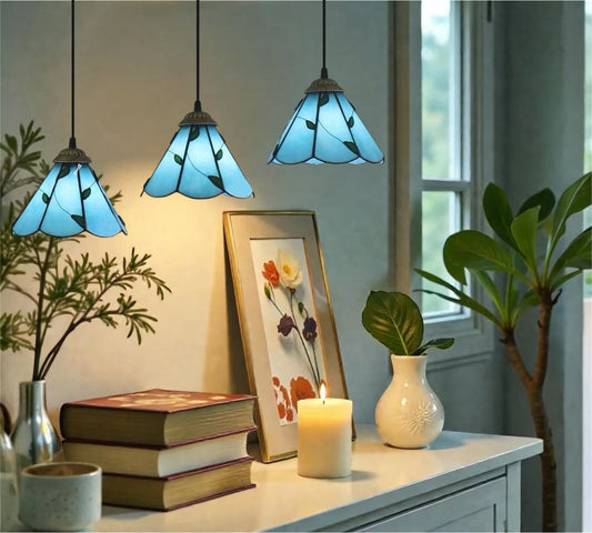 CDH 10” Tiffany Pendant Lamp 20cm shades (12066WP3)