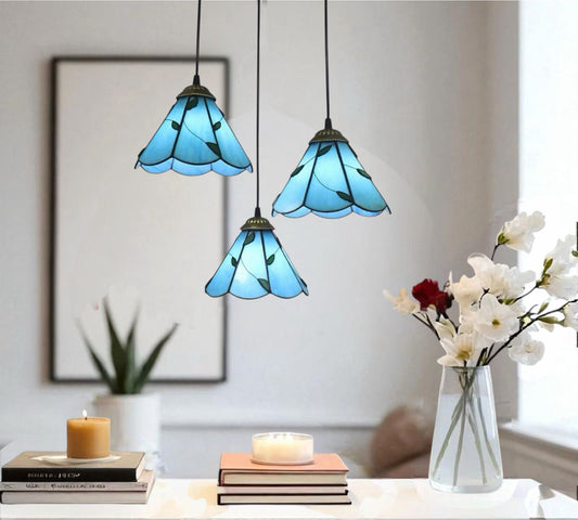 CDH 10” Tiffany Pendant Lamp 20cm shades (12066WP3R)