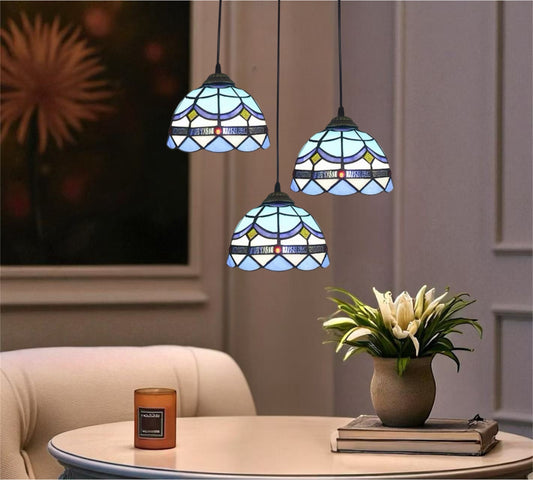 CDH 10” Tiffany Pendant Lamp 20cm shades (12101P3R)