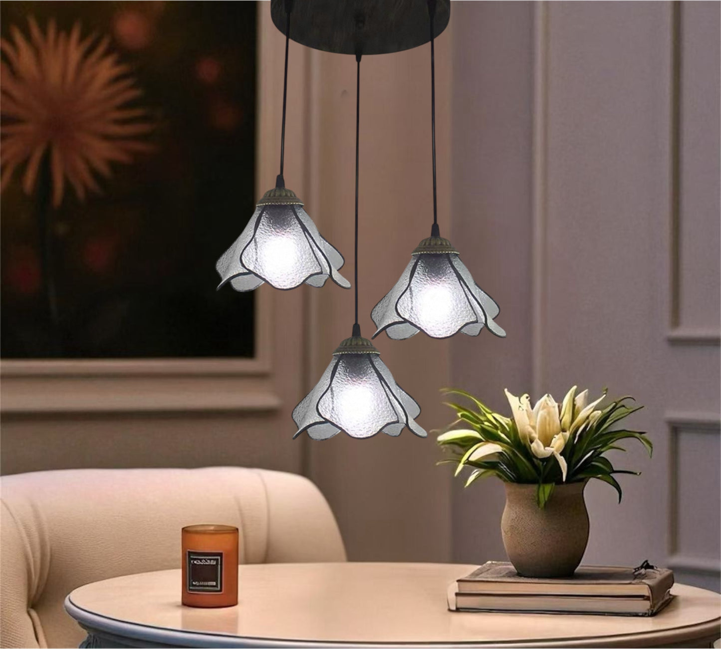 CDH 10” Tiffany Pendant Lamp 20cm shades (12034SP3R)