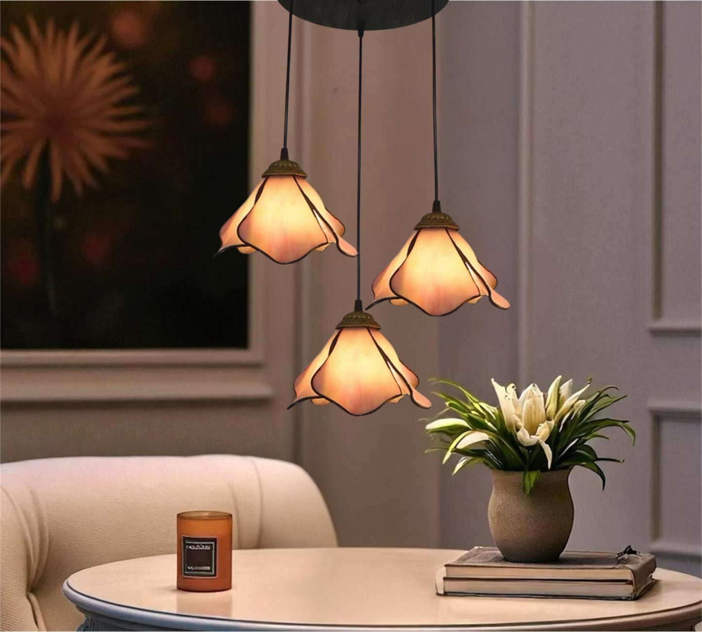CDH 10” Tiffany Pendant Lamp 20cm shades (12034SPP3R)