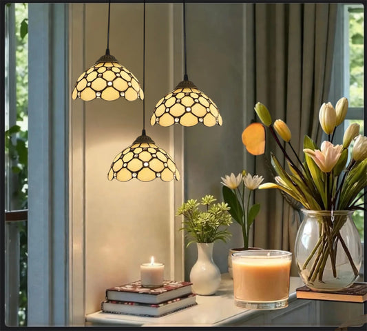 CDH 10” Tiffany Pendant Lamp 20cm shades (12021P3R)