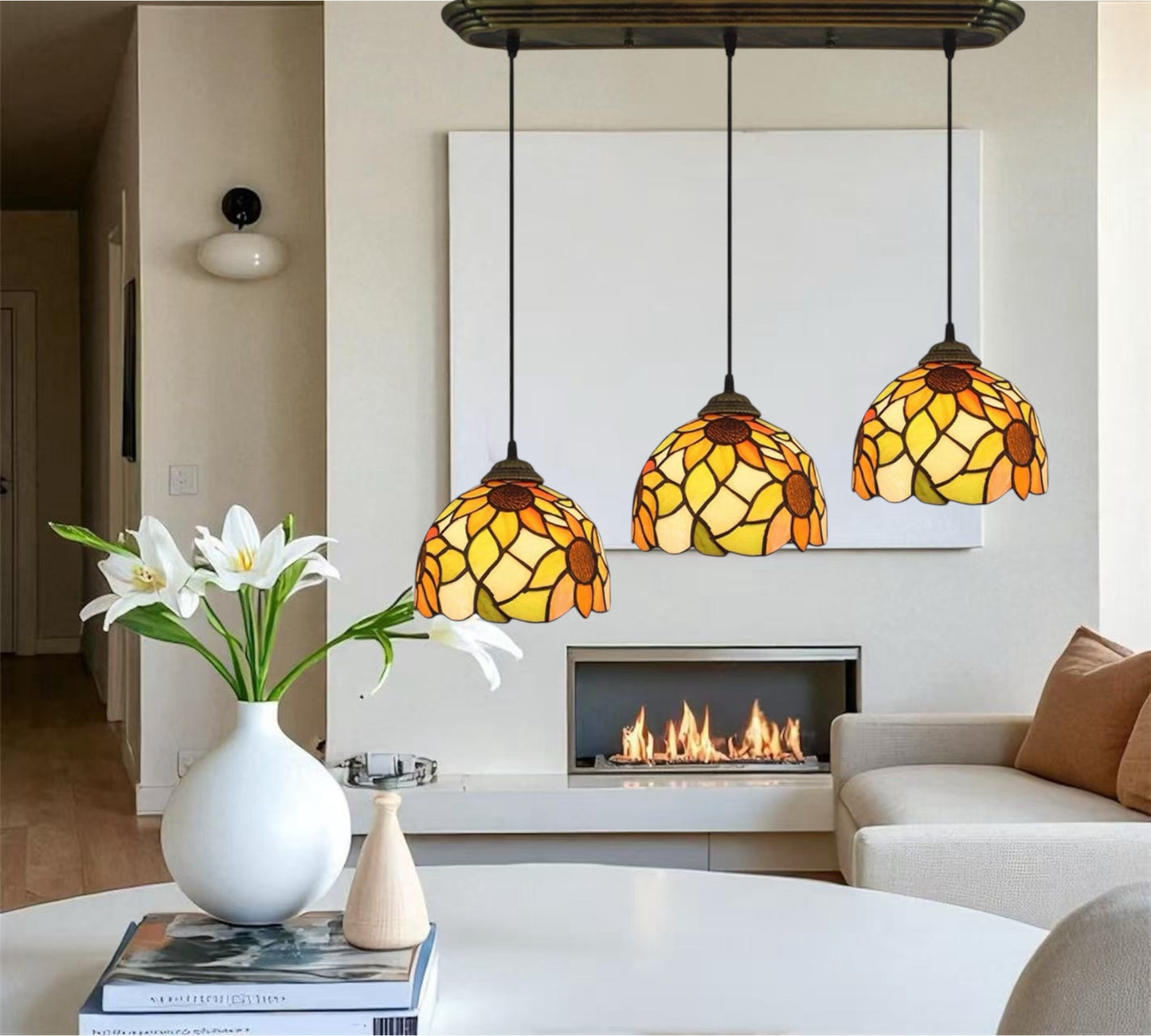CDH 10” Tiffany Pendant Lamp 20cm shades (12068P3)