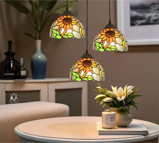 CDH 10” Tiffany Pendant Lamp 20cm shades (12069P3R)