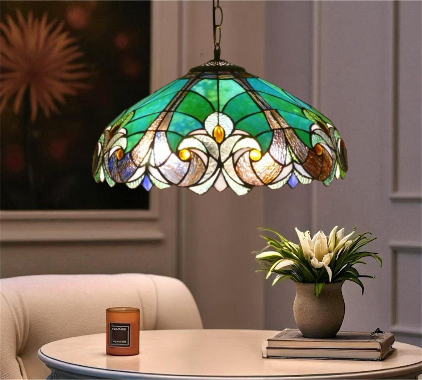 CDH 16" Tiffany Pendant Lamp 40cm shade (16013C)