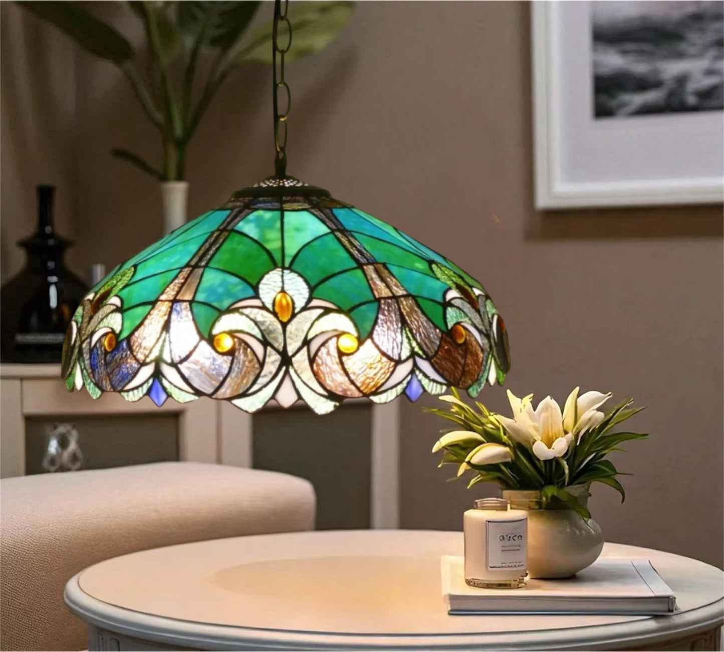 CDH 16" Tiffany Pendant Lamp 40cm shade (16013C)