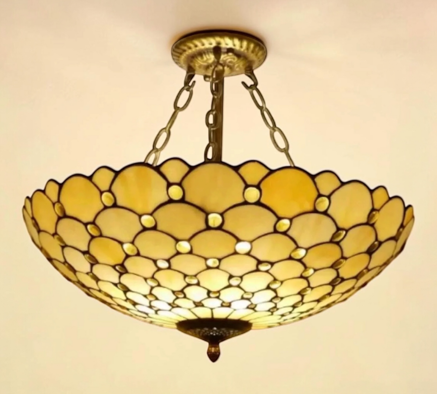 CDH 20” XLARGE Tiffany Upright Lamp with 50cm shade (19021CR)