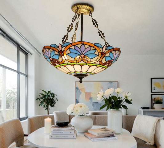 CDH 20” XLARGE Tiffany Upright Lamp with 50cm shade (19019CRX)
