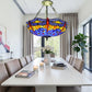 CDH 20” XLARGE Tiffany Upright Lamp with 50cm shade (16117XCR)