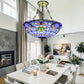 CDH 20” XLARGE Tiffany Upright Lamp with 50cm shade (19017XCR)