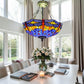 CDH 20” XLARGE Tiffany Upright Lamp with 50cm shade (16117XCR)