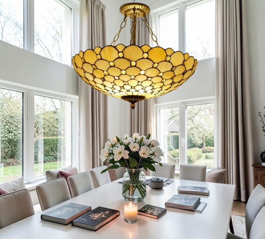 CDH 20” XLARGE Tiffany Upright Lamp with 50cm shade (19021CR)