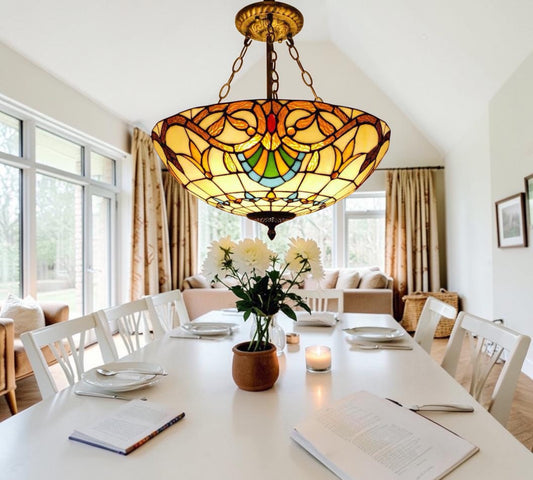 CDH 20” XLARGE Tiffany Upright Lamp with 50cm shade (19018CRX)