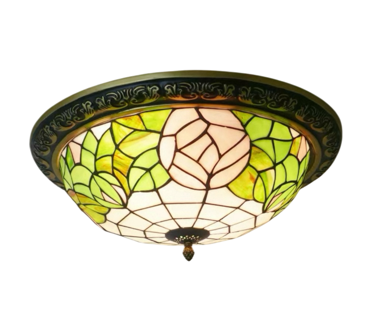 CDH 16" Tiffany Style Flush Mount Ceiling Lights with 40cm Shade (12723CM)