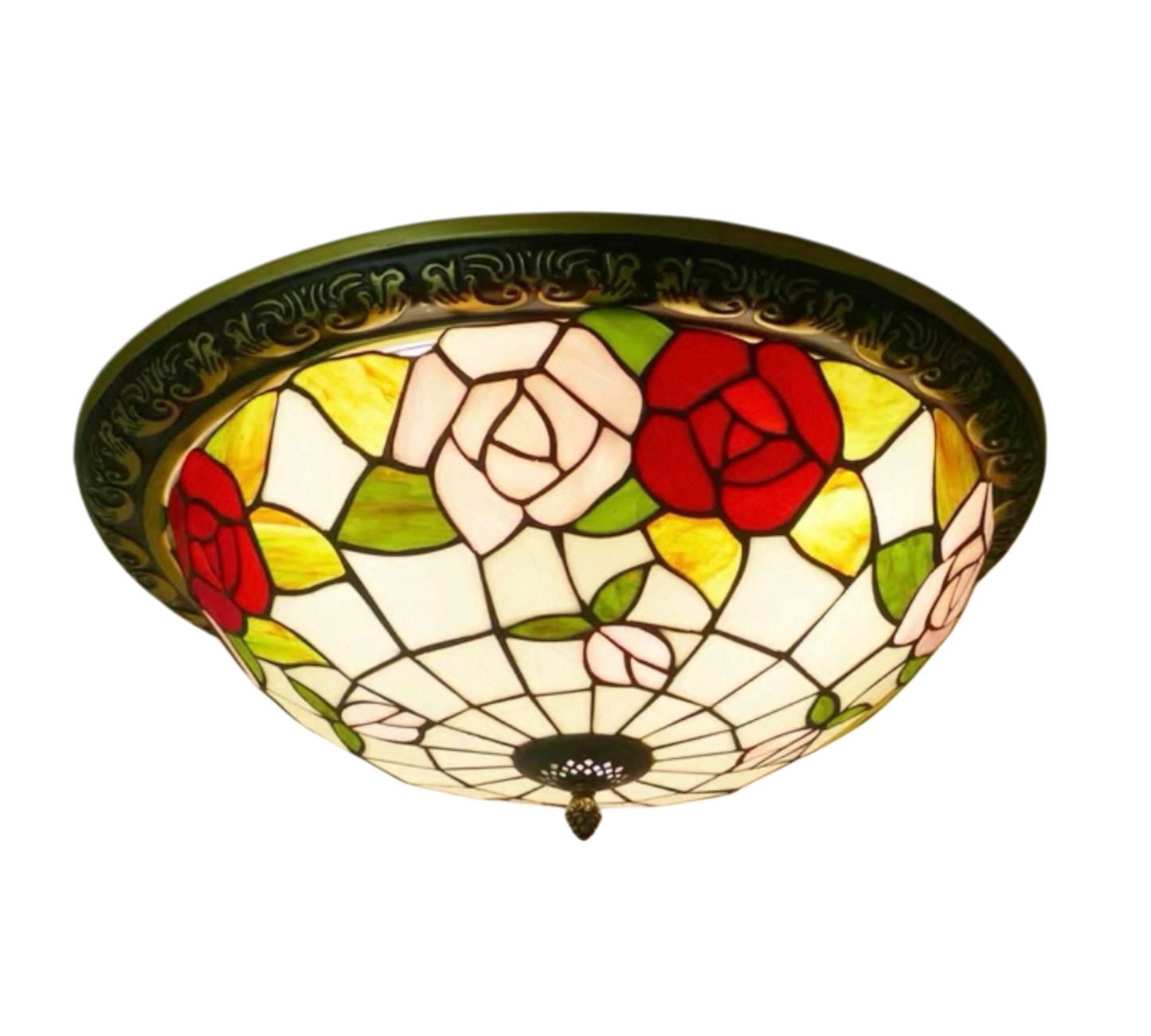 CDH 16" Tiffany Style Flush Mount Ceiling Lights with 40cm Shade (15018CM)