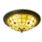 CDH 16" Tiffany Style Flush Mount Ceiling Lights with 40cm Shade (12103CM)
