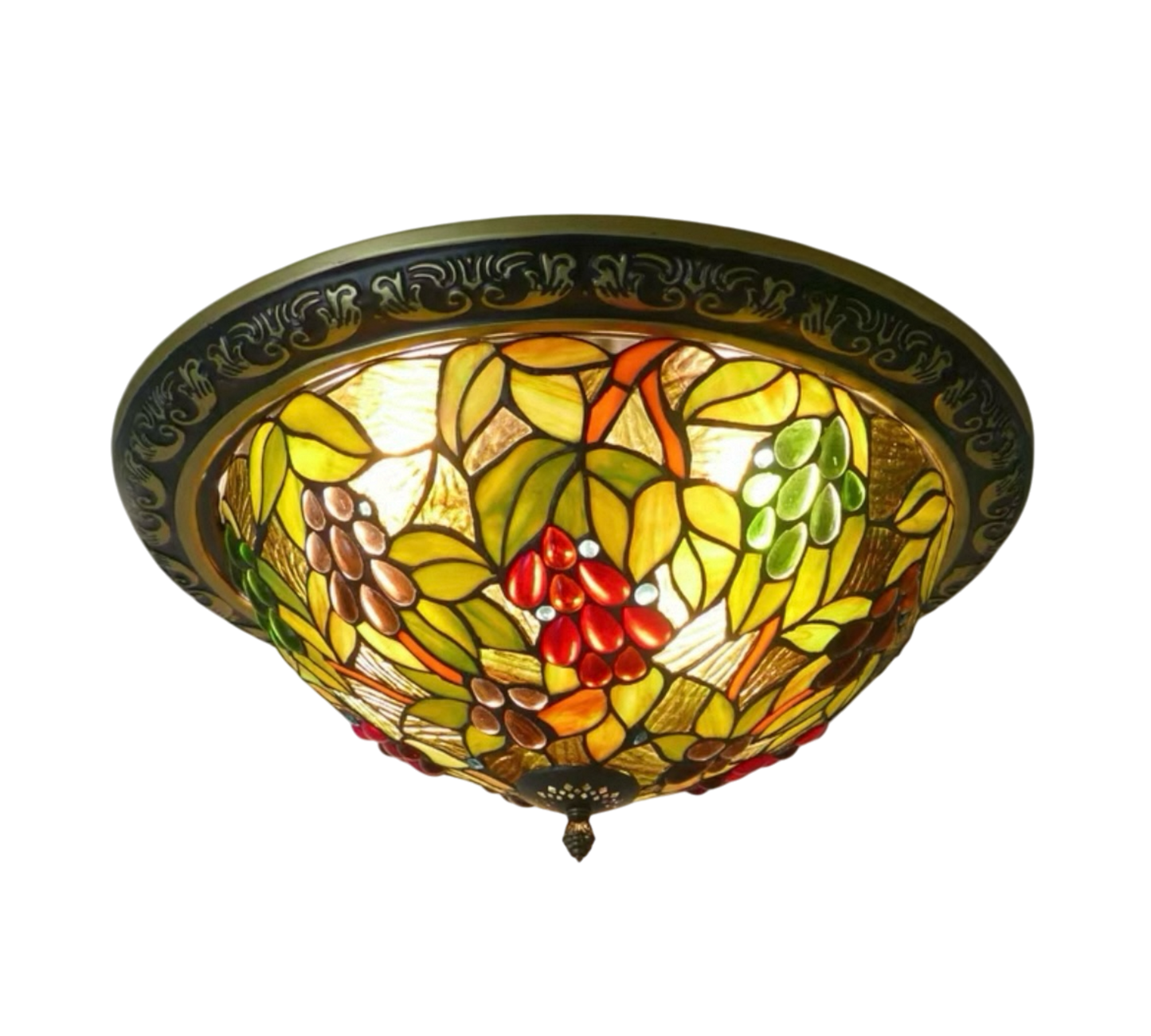 CDH 16" Tiffany Style Flush Mount Ceiling Lights with 40cm Shade (16059CM)