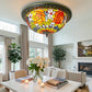 CDH 16" Tiffany Style Flush Mount Ceiling Lights with 40cm Shade (15013CM)