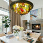 CDH 16" Tiffany Style Flush Mount Ceiling Lights with 40cm Shade (16059CM)