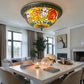 CDH 16" Tiffany Style Flush Mount Ceiling Lights with 40cm Shade (15013CM)