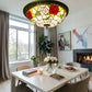 CDH 16" Tiffany Style Flush Mount Ceiling Lights with 40cm Shade (15018CM)