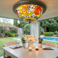 CDH 16" Tiffany Style Flush Mount Ceiling Lights with 40cm Shade (15013CM)