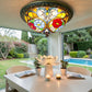 CDH 16" Tiffany Style Flush Mount Ceiling Lights with 40cm Shade (15030CM)
