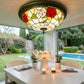 CDH 16" Tiffany Style Flush Mount Ceiling Lights with 40cm Shade (15018CM)