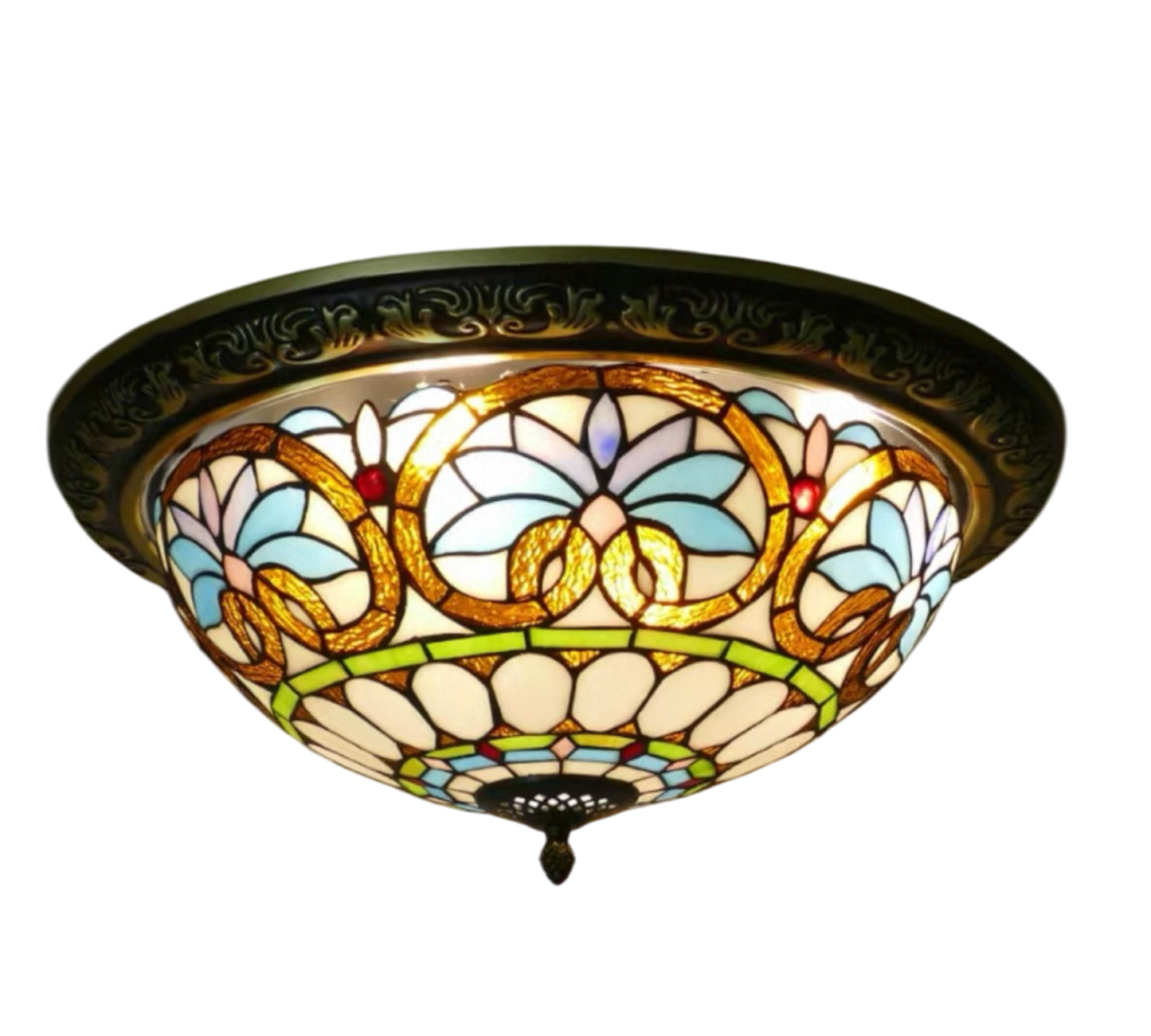 CDH 16" Tiffany Style Flush Mount Ceiling Lights with 40cm Shade (16045CM)