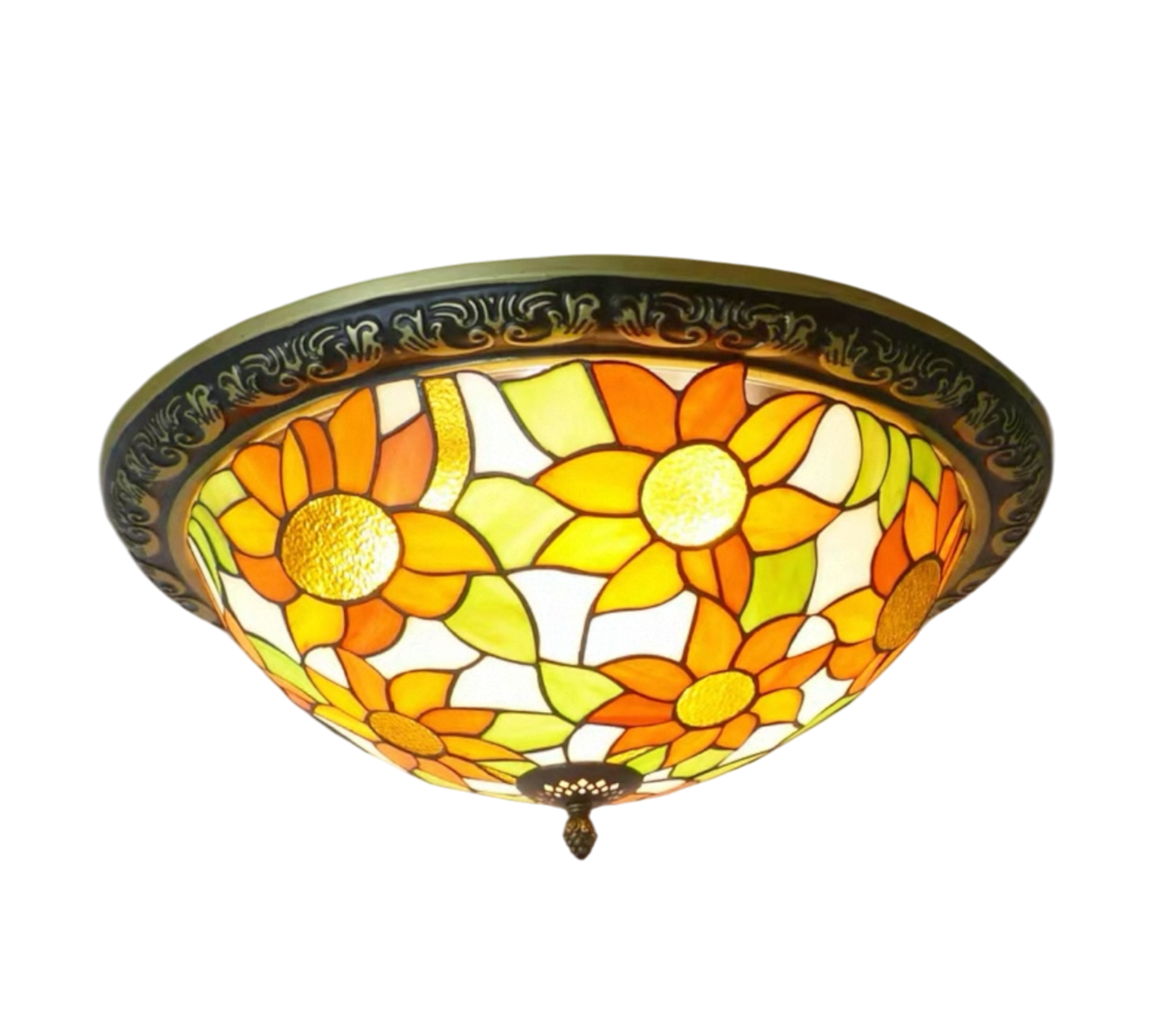 CDH 16" Tiffany Style Flush Mount Ceiling Lights with 40cm Shade (16068CM)