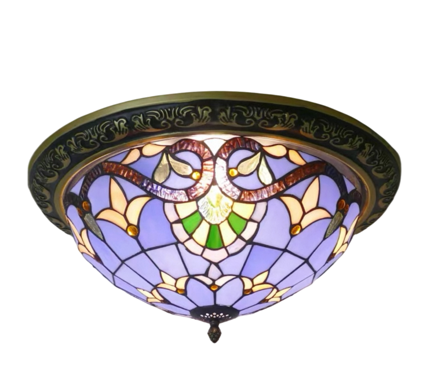 CDH 16" Tiffany Style Flush Mount Ceiling Lights with 40cm Shade (16942CM)