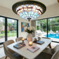 CDH 16" Tiffany Style Flush Mount Ceiling Lights with 40cm Shade (16101CM)