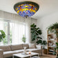 CDH 16" Tiffany Style Flush Mount Ceiling Lights with 40cm Shade (16117CM)
