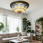 CDH 16" Tiffany Style Flush Mount Ceiling Lights with 40cm Shade (16025BCM)